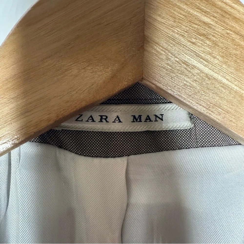 ZARA MAN Greige Two Button Blazer Sport Coat Size 38